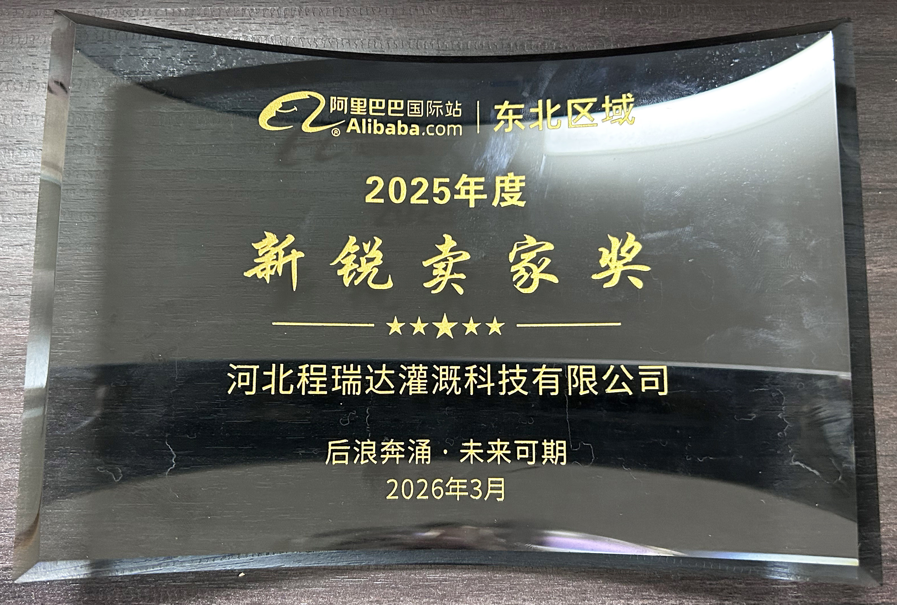 武汉程瑞达灌溉 | 荣获阿里国际站新锐卖家奖